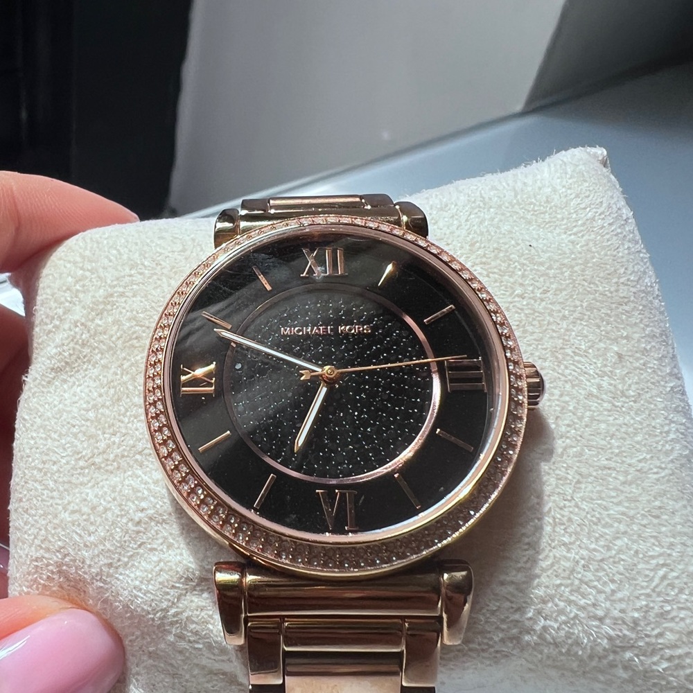 Michael Kors Ladies Caitlin Rose Gold Watch